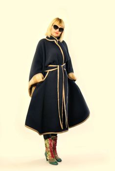 "Wool Cape Coat, Winter Coat, Wool Coat ❆ Woman wool black cape! ♥ Maxi winter wool coat ♥ Two Sided wool fabric! ♥ Black cloak 100% wool! ♥ Comfortable and warm winter cape! ♥ Extravagant wool coat ✂ Fabric 100% Wool ! Care - Only Dry Cleaning! Quality grade: top best quality handmade! The style was originally designed and professionally constructed by me. Each item of my shop is specially packaged with a lot of concern! Handmade in a pet-free and smoke-free environment Every piece is made to o Black Wool Poncho For Winter, Black Wool Cape For Workwear, Black Wool Cape Poncho, Black Cape Poncho For Work, Black Workwear Poncho Cape, Mantel Cape, Wool Cloak, Winter Cloak, Coat For Winter