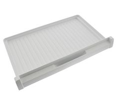 a white plastic tray with two sections for the bottom and one section for the top