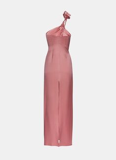 One Shoulder Rose Appliqué Silk Midi Dress Magda Butrym Dresses, Satin Ballet Flats, Rose Applique, Couture Looks, Rosé Details, 3d Rose, Magda Butrym, Vestidos Vintage, Silk Midi Dress