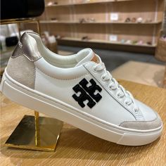 Brand New All Sizes Available Comes With Original Box Tory Burch Sneakers, Suede Trainers, Trainers Fashion, Pink Sneakers, Blue Sneakers, Suede Sneakers, Logo Color, Tory Burch Shoes, Trainers Women