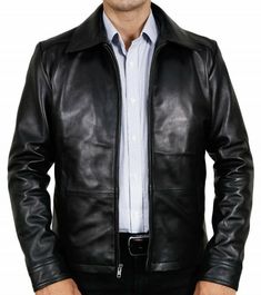 Vintage Black Leather Men's Jacket | All For Me Today Jacket With Zipper, Lambskin Leather Jacket, Vintage Leather Jacket, Genuine Leather Jackets, Leather Jacket Black