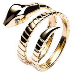 Elegant Pouch, Serpent Ring, Snake Ring, Gold Snake, Design Collection, White Diamonds, Diamond White, Vintage Rings, Precious Stones