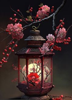 Pretty Wallpapers Backgrounds Aesthetic, Inner Peace Art, Chinese Lamp, Candles And Lights, Lantern Painting, Lantern Art, Mushroom Wallpaper, Japan Painting, New Year Art