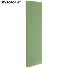 the strofaam foam is green and has a white background