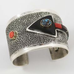 Arrow Cuff by Edison Cummings - Garland's Bola Tie, Tufa Casting, Bisbee Turquoise, Zuni Jewelry, Navajo Rugs, Concho Belt, Navajo Jewelry, Coral Stone, Native Jewelry