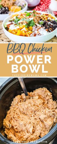 this bbq chicken power bowl is the perfect appetizer to serve at any party