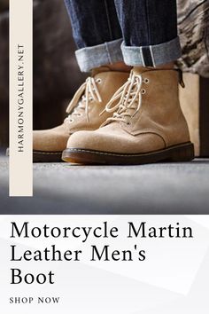 Step into timeless style with the Retro British Casual Motorcycle Martin Leather Men's Boots. Crafted from durable leather, these boots feature a classic design perfect for the modern biker or casual enthusiast. Combining comfort with rugged style, they are an essential addition to any wardrobe. Elevate your look with these versatile boots from HarmonyGallery!

#MotorcycleBoots #LeatherFootwear #CasualStyle #MartinBoots #BritishDesign #RuggedFashion #HarmonyGallery British Motorcycles, Boots Casual, Rugged Style, Men's Footwear, Martin Boots, Motorcycle Boots, Open Road, Biker Style, Men's Boots