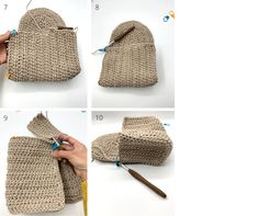 instructions to make a crocheted purse