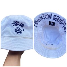 PLEASE CONTACT TO ME WITH  ANY QUESTION BEFORE  BUYING.. PLEASE READ THE DESCRIPTION AND POLICIES BEFORE BUYING. TAG BRAND :-Stussy SIZE ON TAG : S/M PLEASE COMPARE THE MEASUREMENT WITH YOUR GARMENT CONDITION :8/10(Refer Pictures) COLOUR : White View Pic.. MATERIAL : Cotton Kindly read my shipping and policies.  SHIP WORLDWIDE VIA DHL GLOBAL MAIL. ⚫️Takes 14 working days to arrive. ⚫️Safely trackin number=You can track n trace. ⚫️Item will be ship in 1-3 days after payment cleared. THANKS FOR WATCHING MY ITEM! PLEASE SEE MY OTHER ITEM TOO. THANKS!! Japan Market, Chore Jacket, Union Made, Work Jackets, Bucket Hats, Hats For Men, Caps Hats, Bucket Hat, Accessories Hats