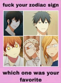 four different anime characters with the caption that says, which one was your favorite?