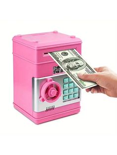 Pink Telephone, Safe Money, Atm Cash, Money Saving Box, Money Safe, Money Jars, Savings Box, Kids Money, Money Bank