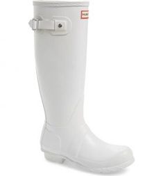 Hunter 'Original Tall' Rain Boot White Knee High Boots, Rain Boots Women, Wellies Boots, Boots White, Rubber Boot, Rain Boot, Rubber Boots, Hunter Boots, Knee High Boots