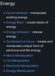 an image of the energy menu