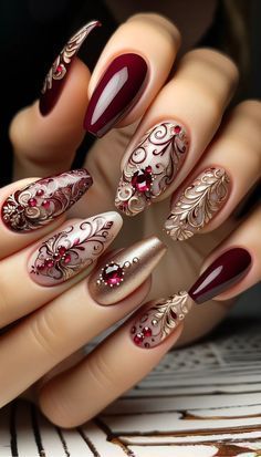 Retro Nails, Fall Nail Art Designs, Fall Nail Art, Fall Nail, Nail Art Inspiration, Makati, Fall Nail Designs, Fancy Nails