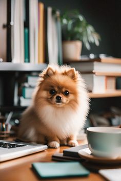 Workstation Wonder 🖥️🐩: Teacup Pomeranian Brings Charm to the Home Office Setup Teacup Pomeranian, Home Office Setup, Office Setup, Pet Owner, Pet Owners, The Professional, Home Office, Tea Cups