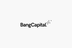 the bang capital logo is shown in black and white