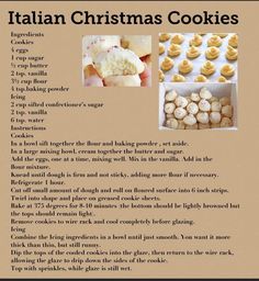 a recipe for italian christmas cookies