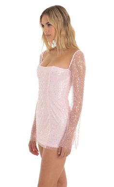 Short Pink Sparkly Dress, Sequin Corset Dress, Pink Sparkly Dress, Lucy In The Sky Dress, Sequin Corset, Sequins Fabric, Lucy In The Sky, Pink Sparkly, Sparkly Dress