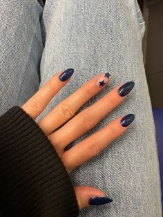 #FallVibes #AutumnAesthetic #FallColors #CozySeason #PumpkinSpice #FallFashion #SweaterWeather #AutumnLeaves #HarvestSeason #FallFoliage #AutumnStyle #FallFeels #CrispAir #FallTrends #FallMoments Hoco Nails, Navy Nails, Navy Blue Nails, Summery Nails, Basic Nails, Cute Gel Nails, Funky Nails, Short Acrylic Nails, Cute Acrylic Nails