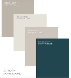 the interior house colors scheme is shown in shades of gray, white and beiges