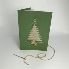 Christmas Tree Weave Me Card Kit By Plant a Bloomer Tree Weave, Xmas Cards Handmade, Christmas Tree Card, Embroidery Cards, Greeting Card Craft, Christmas Card Art, Family Christmas Cards, Unique Christmas Trees, Christmas Tree Cards