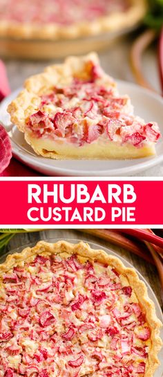 this rhubarb custard pie is the perfect dessert