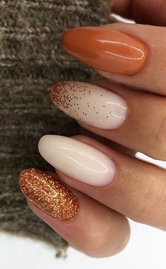 Rose Gold Nails Design, Gold Nail Designs, Cute Nails For Fall, Rose Gold Nails, Cute Gel Nails, Dipped Nails, Autumn Nails