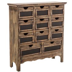 an old wooden cabinet with many drawers