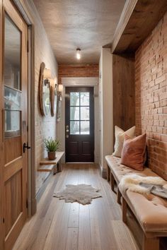 the hallway is clean and ready for us to use as an entrance way in this home