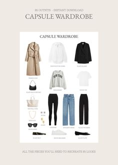 The ultimate capsule wardrobe for winter to spring style. This capsule wardrobe will work great for anyone trying to get the most out of their closet. There are 85 outfits that can be created. There are so many ways to use this capsule wardrobe. You can use within your notes app or you can use with Fall Minimalist Outfit 2023, Call Capsule Wardrobe 2023, Capsule Wardrobe Ideas Inspiration, Minimalist Fashion Summer 2023, Simple Wardrobe Minimalist, Chic Capsule Wardrobe 2023, Wardrobe Basics 20s, Classic Capsule Wardrobe 2023, Minimalistic Wardrobe Women