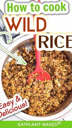 the cover of how to cook wild rice easy and delicious by elizabeth - based book