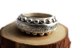 "Engraved personalised Statement ring. FREE EXPRESS SHIPPING! Your new jewelry direct to your door! The Hip Hop spiritual healing ring is the ultimate statement that you're alive and free. This, 'Die Another Day,' ring captures that authentic rock spirit. It is a strong and sensual piece, where the silver or gold tone provides the perfect backdrop for this seriously stylish Old English font. This one-of-a-kind ring is sure to wow everyone and put a smile on your face each and every morning. To c Ring Engraving, English Font, Multi Ring, Star Dust, Old English Font, Sweet Ring, Deco Blue, Pig Skin, Hip Hop Jewelry