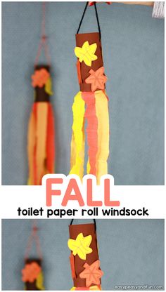 fall toilet paper roll wind sock craft for kids