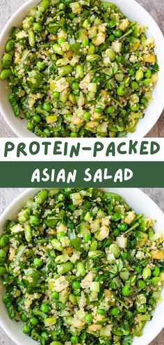 Salad Protein, Asian Dressing, Vegetarian Meal Prep, Asian Salad, Vegan Salad, High Protein Recipes, Vegan Dinners, Delicious Salads, Soup And Salad