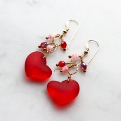 Valentine's Day is right around the corner! Now is the perfect time to let those around you know you care, and give a gift that she'll love! What better way to give someone you love, a forever reminder with these lovely heart earrings. 💝 A wonderful gift for her, friends gift, gift for wife, or Valentines gift! You can customize these earrings to suit your personal style and budget with your choice of sterling silver or 14k gold filled material. D E T A I L S • Earring Length: 2" • Heart Size: Friendship Jewelry, Valentine Ideas, Earring Tutorial, Red Earrings, Drop Dangle Earrings, Gift For Wife, Valentines Gift, Heart Earrings, Best Friend Gifts