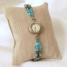 Ladies Blue Handmade Beaded Watch. Made With Beautiful Faceted Glass & Crystal That Give Lots Of Lovely Sparkle. Sterling Silver Toggle Clasp, 7.25." Pls See Last Photo For Full Description. This Is A One Of A Kind Piece. You Will Not See It On Anyone Else. This Is Nwot As It Is A Handmade Watch, Designed & Crafted By Me. Bundle To Save Reasonable Offers Welcome. Bundle Multiple Items For Best Savings. Rl20523.83 Beaded Watches Bracelet, Beaded Watches, Silver Bear, Handmade Watch, Blue Beaded Necklace, Swarovski Crystal Bracelet, Turtle Charm, Handmade Beaded Necklaces, Handcrafted Accessories