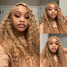 Introducing our premium Curly Lace Front Wig in Honey Blonde #27! Made with high-quality human hair for a natural look and comfortable fit. Perfect for everyday wear, dress-up, or special occasions. Hair Material: 100% Human Hair Hair Density (You Choose): 180%, 200%, 250% Hair Color: Honey Blonde Hairline: Pre-plucked, Pre-bleached Can Be Dyed: Yes Last For: 18 Months or more with Proper Care Lace Type: Transparent Lace Lace Size: 13*4 OR 13*6 Cap Size: Standard Medium Size (Circumference 22.5" Grey Hair Extensions, Curly Lace Frontal, Human Hair Color, Honey Blonde Hair, Curly Human Hair Wig, Curly Lace Front Wigs, 360 Lace Wig, Colored Wigs, Straight Lace Front Wigs