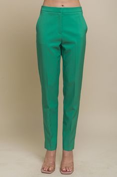 Easy to wear in trending green, this piece will add just the right element to any outfit! Perfect to pair with a crisp white button up or simple white fitted tank Available in Small, Medium, Large and XLarge Runs true to size. Straight leg with side pockets Formal Blazer, Sweatshirt Short Sleeve, White Button Up, Activewear Sets, Pants Large, Simple White, Tailored Pants, Apple Green, Khaki Green