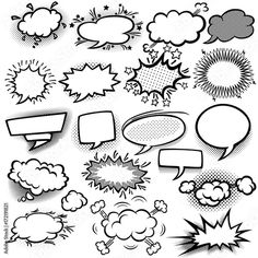 black and white comic speech bubbles