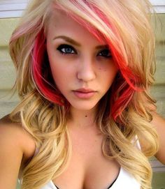 LOVE IT. Long Blonde, Blonde Hair, A Woman, Highlights, Blonde, Red, Hair, Pink