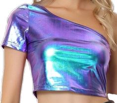 Disco Style Shiny Tops For Night Out, Trendy Metallic Top For Evening, Trendy Metallic Tops For Evening, Shiny Disco Style Top For Evening, Trendy Metallic Tops For Party, Trendy Metallic Tops For Party Season, Shiny Club Tops For Spring, Metallic Shiny Top For Party Season, Metallic Sheen Tops For Night Out