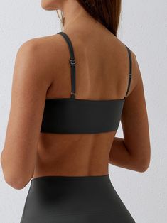 PRODUCT FEATURES: Front Scrunch Bra Breathable.? quick-dry. moisture absorption. Wear-tested by our in-house team for the perfect fit. FABRICATION: 78% Nylon 22% Spandex Sweat-wicking technology that can remove moisture from your body BRA BODY LENGTH: S?- 17cm (6.7inch) M?- 18cm (7.1inch) L?- 19cm (7.5inch) XL-20cm(7.9inch) Functional Compression Swimwear For Sports, Black Compression Sports Bra In Elastane, Functional Breathable Solid Color Swimwear, Compressive Seamless Black Swimwear, Athleisure Solid Swimwear With Go-dry, Black Nylon Activewear With Go-dry Technology, Black Elastane Sports Bra For Training, Sporty Padded Swimwear For Workout, Padded Activewear For Sports