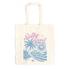 Looking for a cute tote bag to carry all your essentials this summer? This cute Name bag will be perfect to add to your collection. Perfect for a day at the beach or every day life! Cheap Trendy Canvas Beach Bag, Cheap Trendy Beach Canvas Bag, Beachy Rectangular Canvas Beach Bag, Beachy Canvas Tote Bag For Beach Season, Beachy Summer Canvas Tote Bag, Salty Soul, Beach Backpack, Target Clothes, Beach Canvas