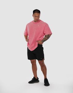 This men's oversized shirt is made from high-quality, breathable cotton, this t-shirt is designed to keep you comfortable and cool during even the most intense gym sessions. The oversized fit provides plenty of room for movement, allowing you to stretch, lift, and sweat without feeling restricted. But it's not just about function - this T-shirt also looks very stylish with its vintage-inspired acid-washed design that features a distressed print, you'll stand out from the crowd and make a stateme Oversized Graphic Gym T-shirt, Green Moisture-wicking Gym T-shirt, Green Relaxed Fit Sportswear T-shirt, Workout Session, Activewear Brands, Squat Proof, Intense Workout, Oversized Shirt, This Man