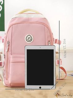 BirdinBag - Efficient High School Backpack for Girls with Reducing Burden Function, Perfect for College Students Trendy Rectangular Backpack For Students, Trendy Rectangular Backpack For Study, Trendy Rectangular Student Backpack, Trendy Rectangular Study Backpack, Rectangular Pink Backpack For Study, Pink Backpack Laptop Bag For School, Multifunctional School Backpack For Back To School, Pink Laptop Bag For School, Pink Rectangular Laptop Bag For School