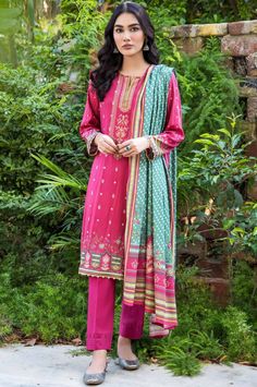 Zeen Wfm31761 Rosewood Winter Shawl 2021 Pink Printed Eid Dresses, Unstitched Pink Sets For Eid, Pink Long Sleeve Dabka Set, Pink Semi-stitched Traditional Wear With Naqshi, Festive Pink Kurta With Naqshi Details, Unstitched Pink Jamawar Kurta, Pink Naqshi Kurta For Festive Occasions, Pink Jamawar Straight Kurta, Pink Straight Kurta Lawn Suit For Eid