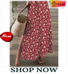 Women's Long Dress Maxi Dress Casual Dress Summer Dress Print Dress Graphic Floral Casual Modern Outdoor Daily Going Out Split Print Short Sleeve V Neck Dress Loose Fit Yellow Red Blue Spring Summer Casual Red A-line Maxi Dress, Casual Red V-neck Sundress, Red Non-stretch Casual Dress, Casual Red Non-stretch Dress, Red Knee-length Beach Dress, Casual Red Knee-length Sundress, Red Floral Print Non-stretch Dress, Red Non-stretch Maxi Dress For Spring, Red A-line Maxi Dress For Summer