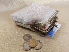 "Gold beige Double KissLock Coin Purse, Kiss Lock Purse, Double Pockets Coin Pouch, Kiss clasp Purses, Retro style Coin Purse, unique gifts, vintage style coin purse, retro style wallet  Coin purse /kiss lock wallet Features: Measures: 3\" (8cm) width top 4\" 1/4 (10.5 cm) width bottom 4\" 1/4 (10.5 cm) Height 1\" 1/2 (3.5 cm) Depth This coin purse is hand sewed by me. The fabric is really unique and particular The metal frame is in bronze vintage-style. No glue is used. I sew the metal frame with the fabric. The double pockets make everything well organized. Each pocket could be opened and locked individually. The coins could be kept in one side while the money bills, ID, credit cards, driving license could be stored in the other side. The Antique Bronze frame is clutch frame with sewing Elegant Beige Coin Purse With Card Slots, Elegant Clutch With Card Slots For Gift, Elegant Rectangular Coin Purse For Personal Use, Cream Clutch Wallet For Gift, Cream Clutch Wallet As Gift, Cream Pouch Evening Bag Gift, Cream Clutch Wallet Perfect For Gifts, Cream Pouch Evening Bag For Gift, Cream Pouch Evening Bag As Gift