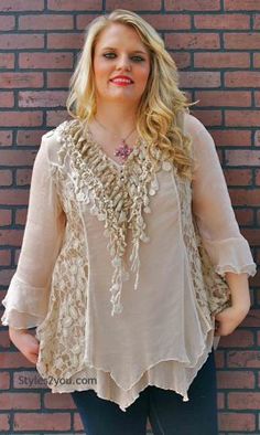 Montabella PLUS SIZE Ladies Vintage Victorian Blouse Caramel Top Pretty Angel Clothing, Plus Size Tips, Victorian Blouse, Shabby Chic Clothes, Plus Size Boho, Knit Shirt Dress, Plus Size Blouse, Pretty Angel, Victorian Clothing