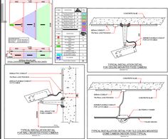 Typical Installation Detail for Dome and Fixed Cameras in AutoCAD - Cadbull